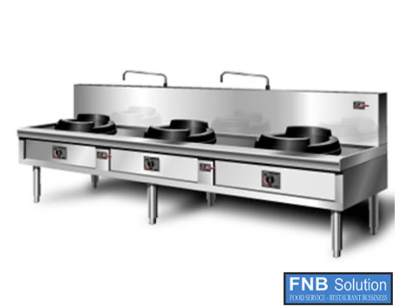 Bếp á 3 không quạt thổi tại FNB