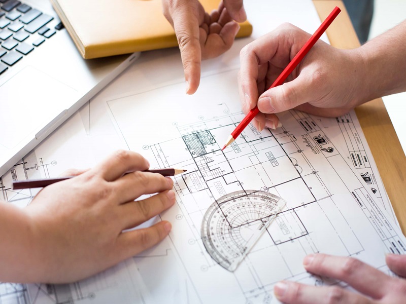 Dựa trên bản vẽ để triển khai từng phần công việc chi tiết