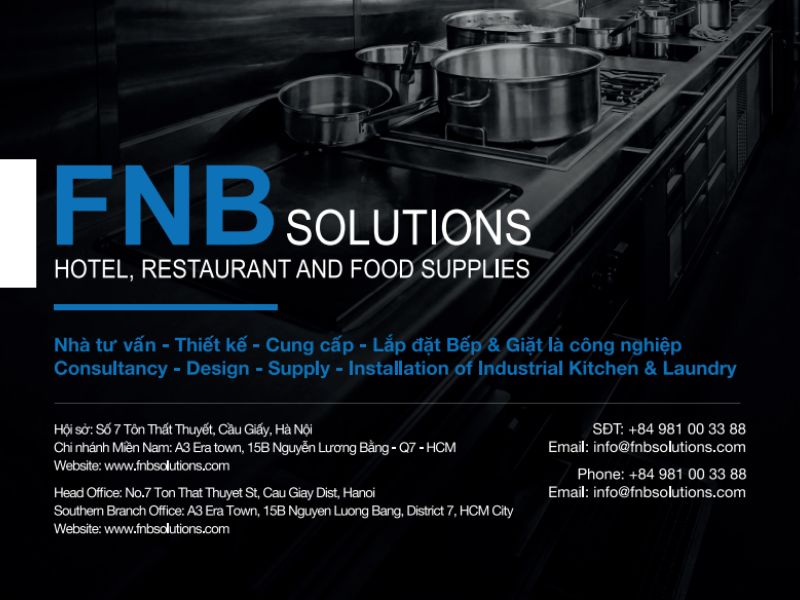 FNB là đơn vị thiết kế bếp công nghiệp Hà Nội uy tín